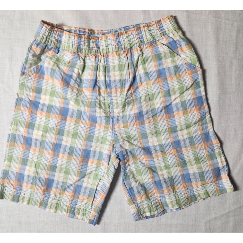 Little Me Plaid Pastel Colors Shorts‎ Boys Sz 4